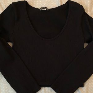 Zara black crop top